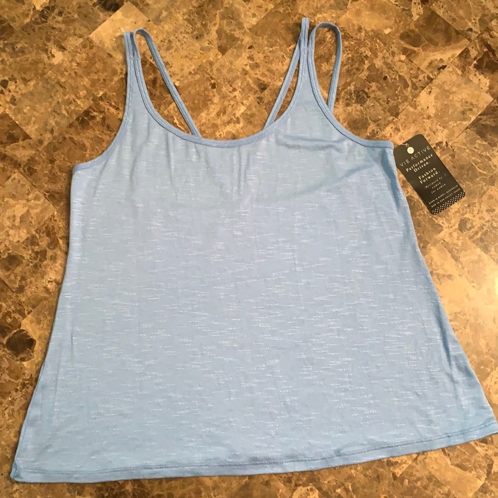 Vie Active Valerie Tank in Blue Sky size Large NWT